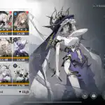 Morimens character screen for Miryam, a Chorus unit at level 64, showing its attributes and affinity in the roster
