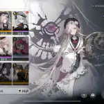 Morimens character screen for Arachne, a Chorus unit, showing its level and attributes in the roster