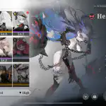 Morimens character screen for Helot: Catena, an Assault unit, showing its level and attributes in the roster