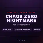Chaos Zero Nightmare starter accounts on PELOQ — Asia and Global servers, gacha pulls and Crystals