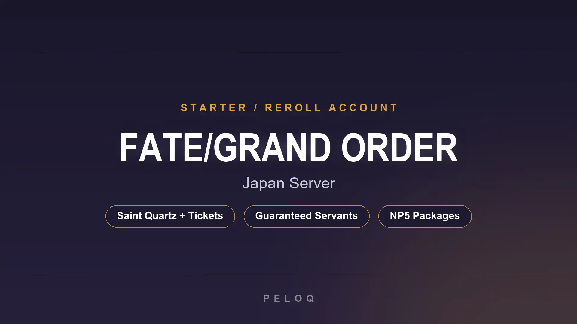 fate grand order jp starter account peloq Fate/Grand Order Japan server starter account — Saint Quartz, Summon Tickets and guaranteed servants — PELOQ