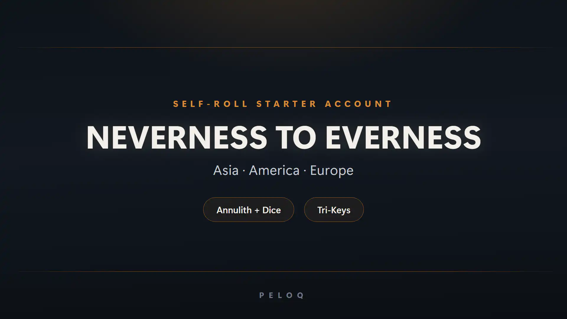 NEVERNESS TO EVERNESS Neverness to Everness self-roll starter account for the Asia, America and Europe servers — Annulith, Fabricated and Solid Dice and Tri-Keys — PELOQ
