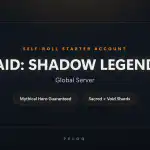 RAID: Shadow Legends self-roll starter account for the global server — a guaranteed Mythical hero with Sacred, Void, Ancient and Mystery Shards — PELOQ