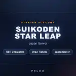 Suikoden STAR LEAP starter accounts on PELOQ — Japan server, SSR characters and draw tickets